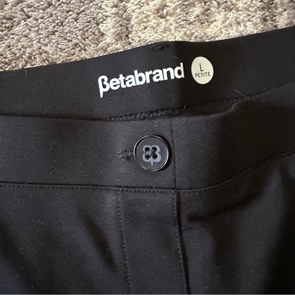 NWOT Betabrand Dress Pant Yoga Pants Straight Leg Classic Black - Picture 7 of 10